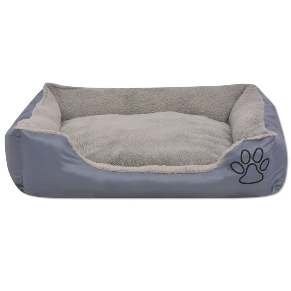 Hondenbed met gewatteerd kussen maat M grijs is nu te koop bij PeponiXL, paradijselijk wonen!