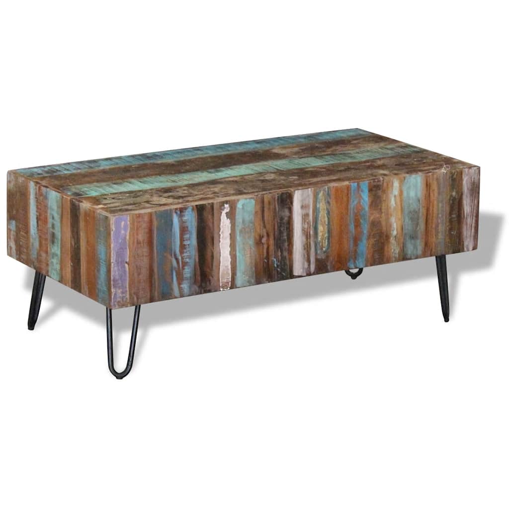 Salontafel 100x50x38 cm massief gerecycled hout is nu te koop bij PeponiXL, paradijselijk wonen!