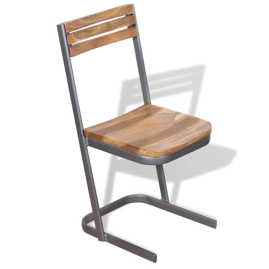 Eetkamerstoelen 2 st massief teakhout is nu te koop bij PeponiXL, paradijselijk wonen!