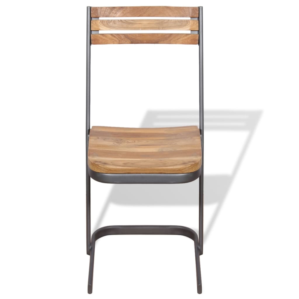 Eetkamerstoelen 2 st massief teakhout is nu te koop bij PeponiXL, paradijselijk wonen!