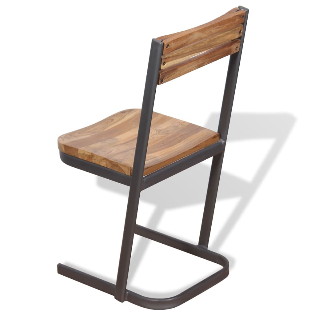 Eetkamerstoelen 2 st massief teakhout is nu te koop bij PeponiXL, paradijselijk wonen!