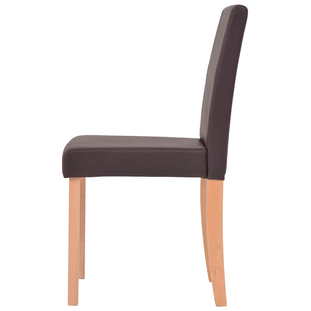 Eettafel met stoelen kunstleer en eikenhout bruin 7 st is nu te koop bij PeponiXL, paradijselijk wonen!