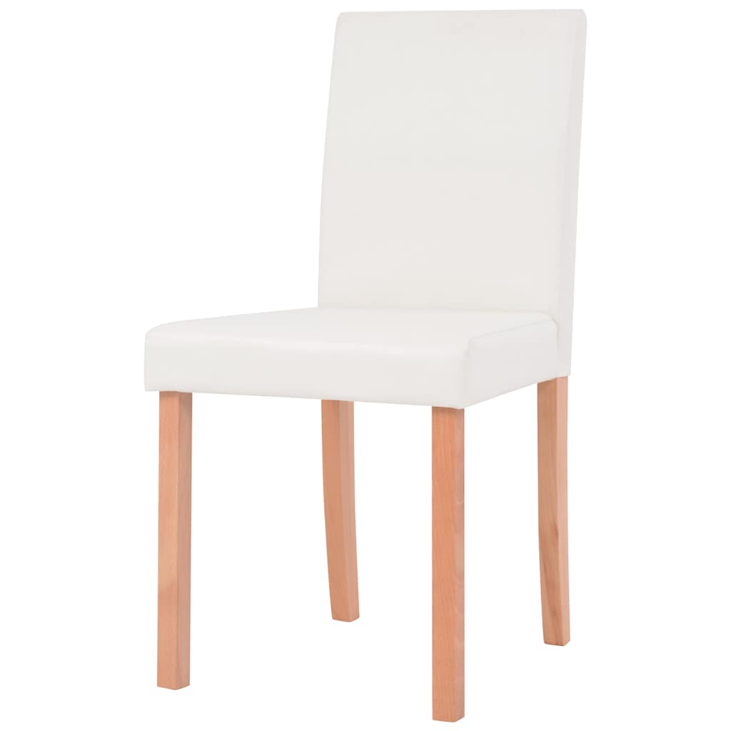 Eettafel met stoelen kunstleer en eikenhout crème 7-delig is nu te koop bij PeponiXL, paradijselijk wonen!