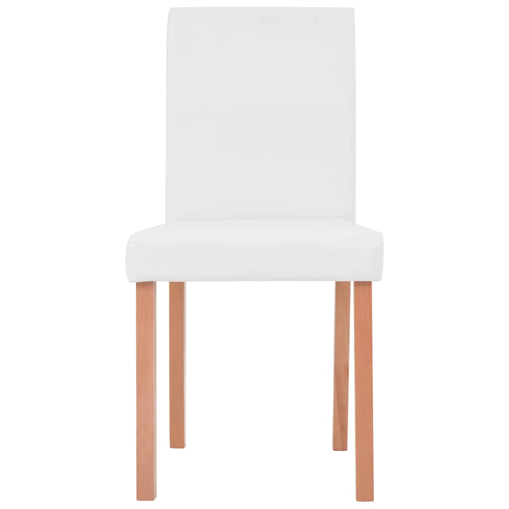 Eettafel met stoelen kunstleer en eikenhout crème 7-delig is nu te koop bij PeponiXL, paradijselijk wonen!