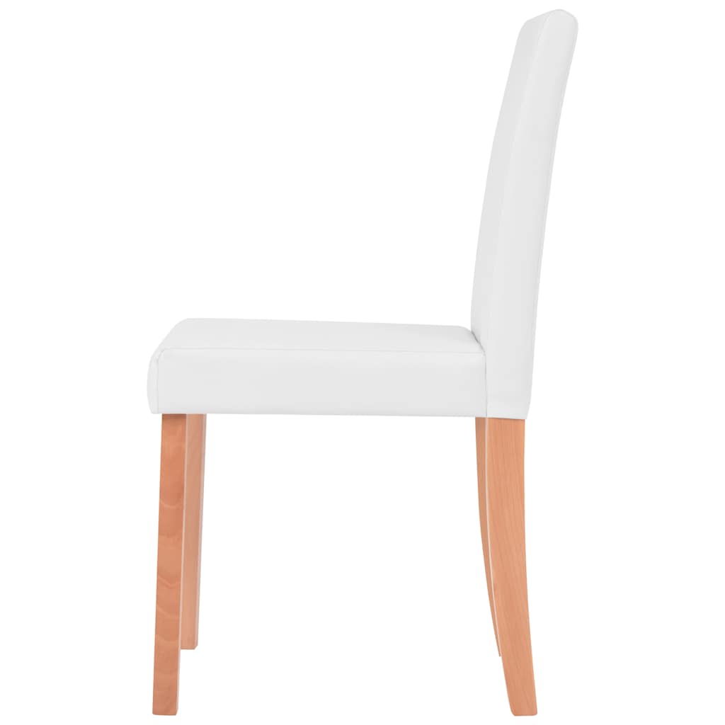 Eettafel met stoelen kunstleer en eikenhout crème 7-delig is nu te koop bij PeponiXL, paradijselijk wonen!