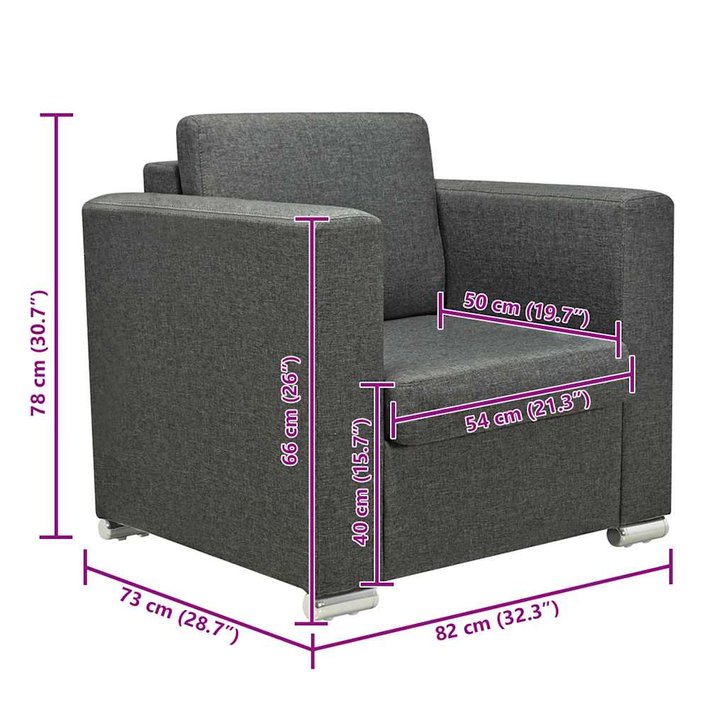 Fauteuil stof donkergrijs is nu te koop bij PeponiXL, paradijselijk wonen!