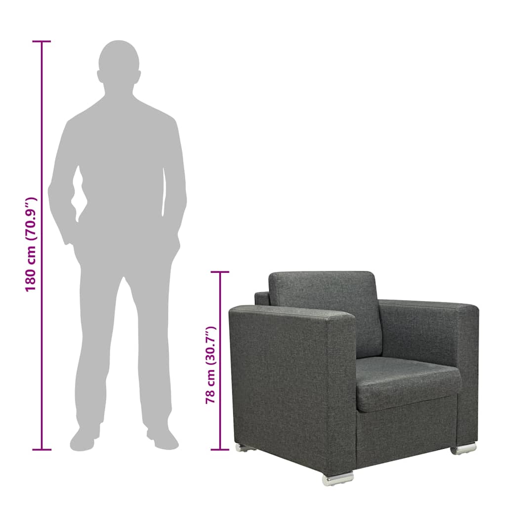 Fauteuil stof donkergrijs is nu te koop bij PeponiXL, paradijselijk wonen!