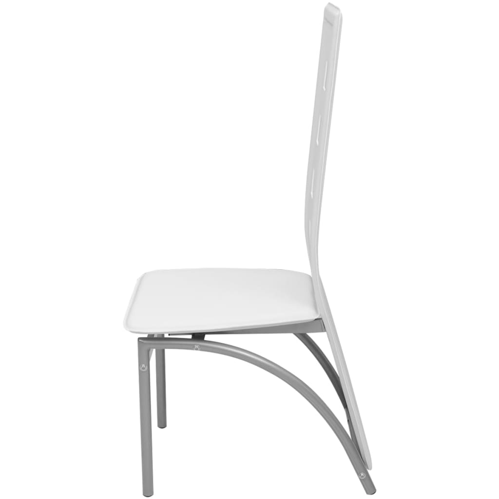 Eetkamerstoelen 4 st kunstleer wit is nu te koop bij PeponiXL, paradijselijk wonen!