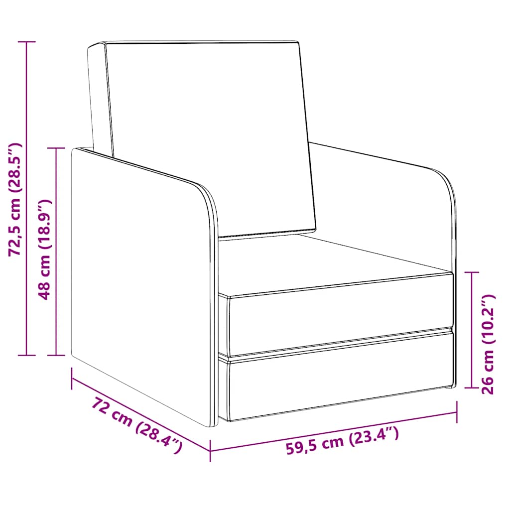 Slaapstoel uitklapbaar stof lichtgrijs is nu te koop bij PeponiXL, paradijselijk wonen!