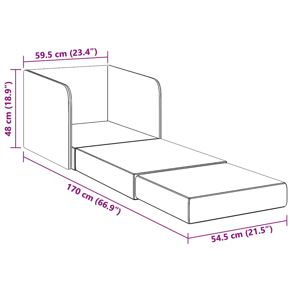 Slaapstoel uitklapbaar stof lichtgrijs is nu te koop bij PeponiXL, paradijselijk wonen!