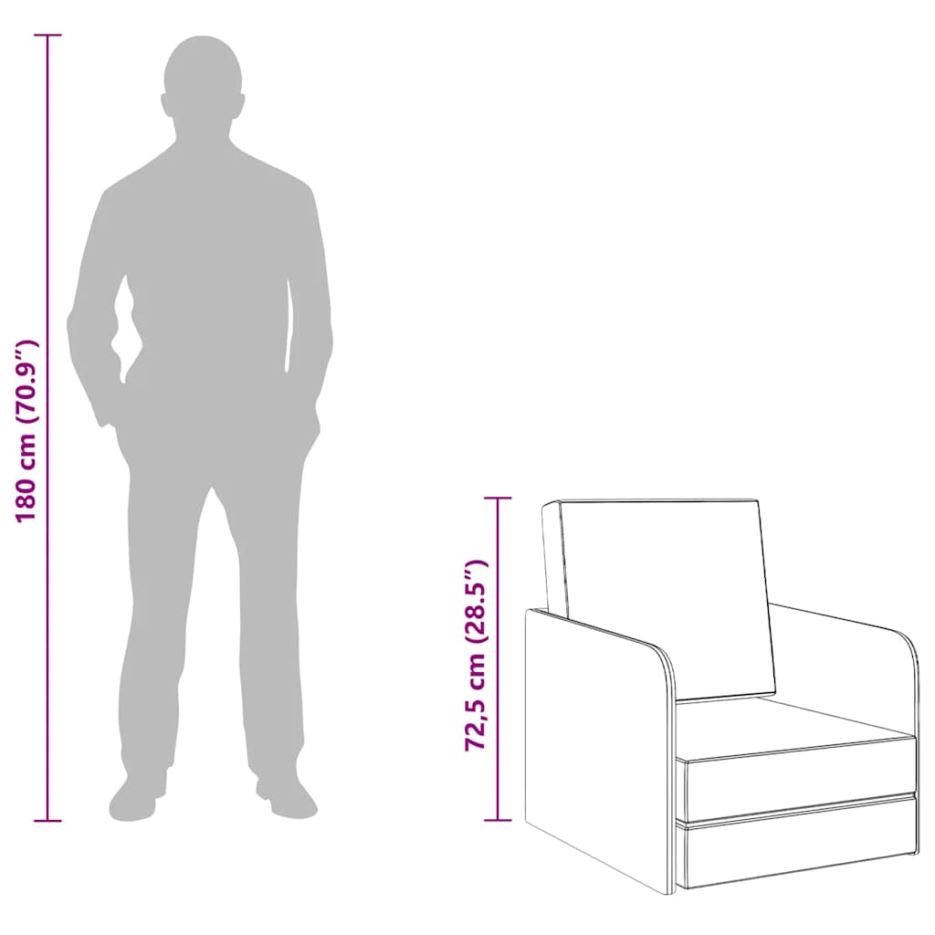 Slaapstoel uitklapbaar stof lichtgrijs is nu te koop bij PeponiXL, paradijselijk wonen!