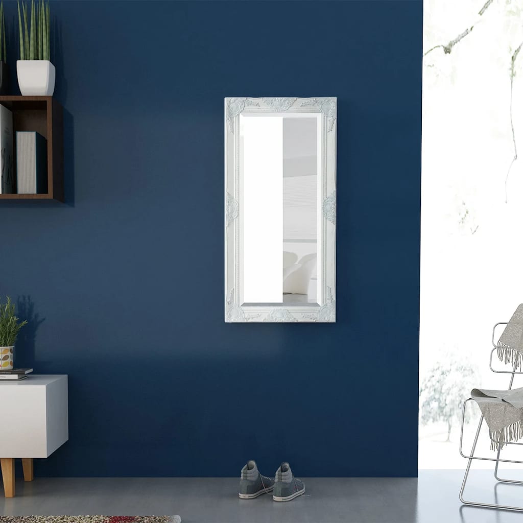 Wandspiegel Barok 100 x 50 cm wit is nu te koop bij PeponiXL, paradijselijk wonen!