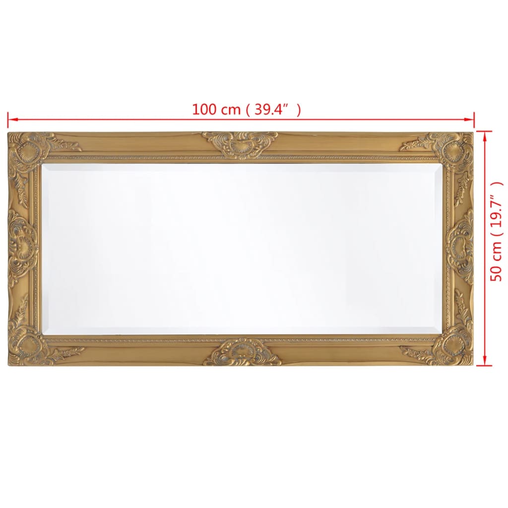 Wandspiegel Barok 100 x 50 cm goud is nu te koop bij PeponiXL, paradijselijk wonen!