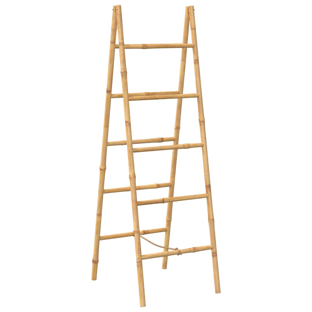 Dubbele handdoekenladder met 5 tredes 50x160 cm bamboe is nu te koop bij PeponiXL, paradijselijk wonen!