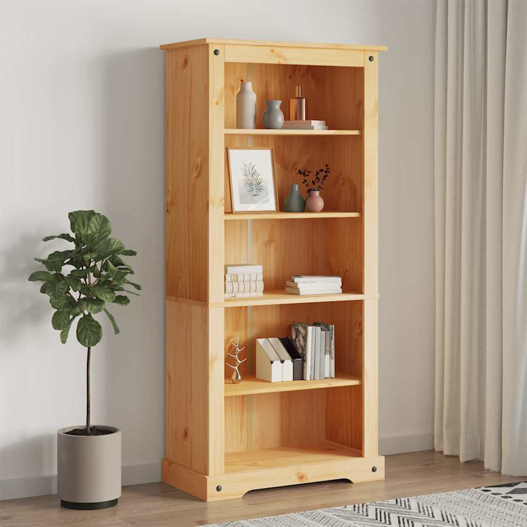 Boekenkast met 5 planken Corona-stijl 80x40x170 cm grenenhout is nu te koop bij PeponiXL, paradijselijk wonen!