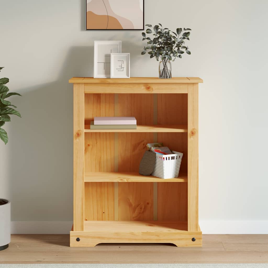 Boekenkast grenenhout met 3 planken Corona-stijl 80x29x100 cm is nu te koop bij PeponiXL, paradijselijk wonen!