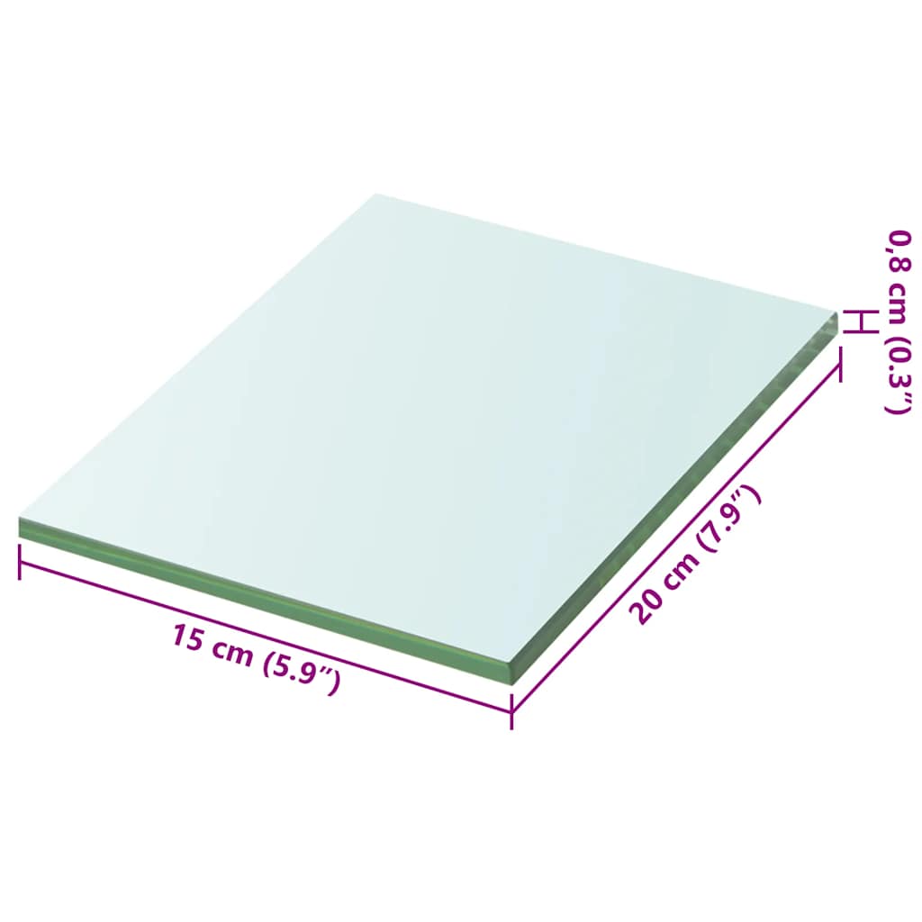 Wandschap transparant 20x15 cm glas is nu te koop bij PeponiXL, paradijselijk wonen!