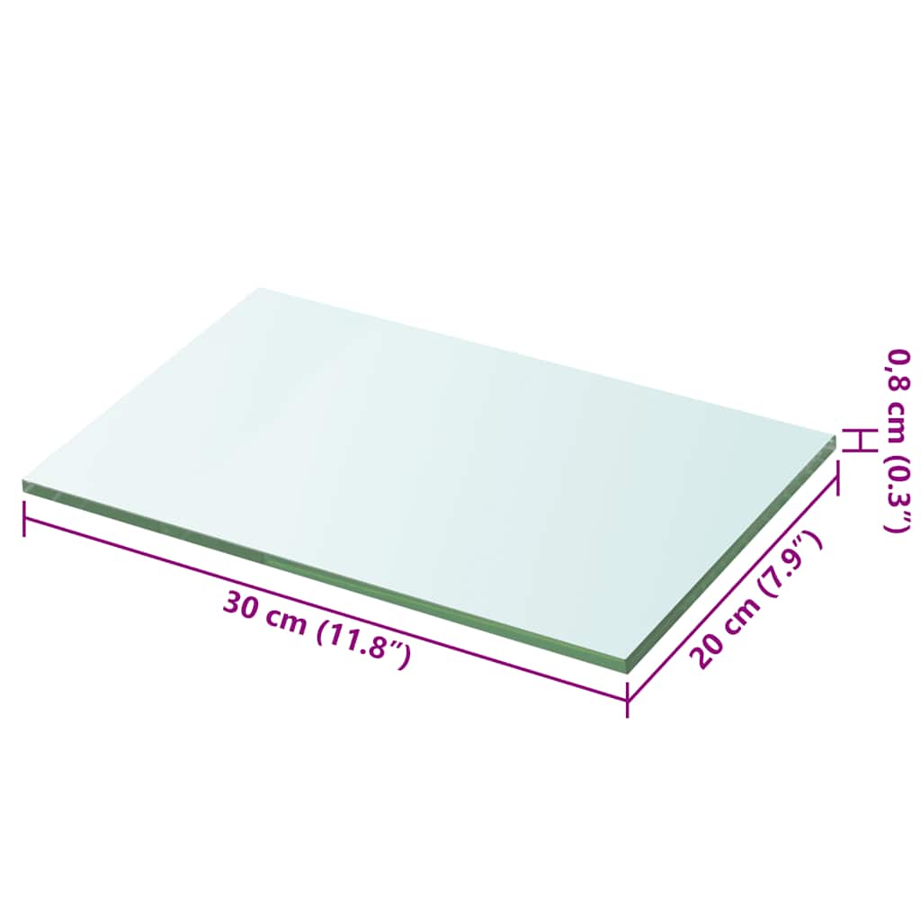 Wandschap transparant 30x20 cm glas is nu te koop bij PeponiXL, paradijselijk wonen!