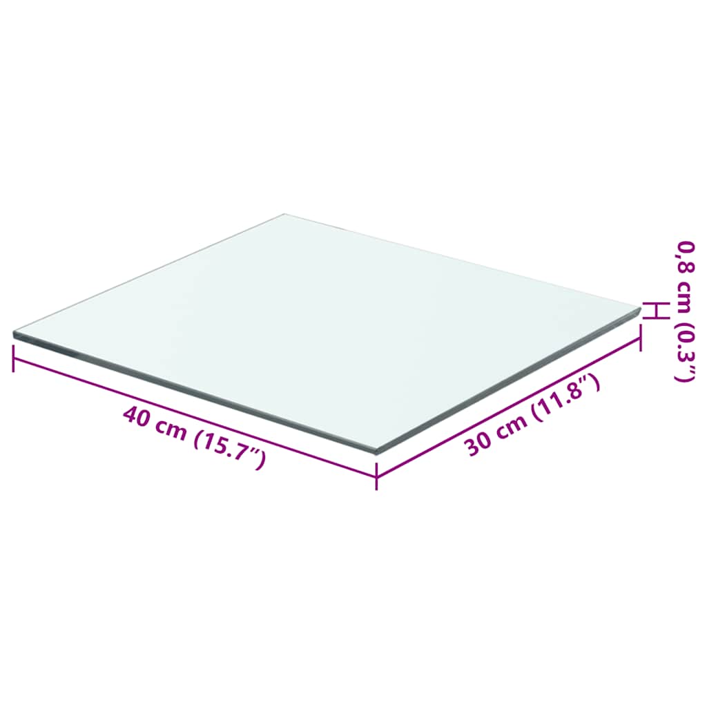 Wandschap transparant 40x30 cm glas is nu te koop bij PeponiXL, paradijselijk wonen!