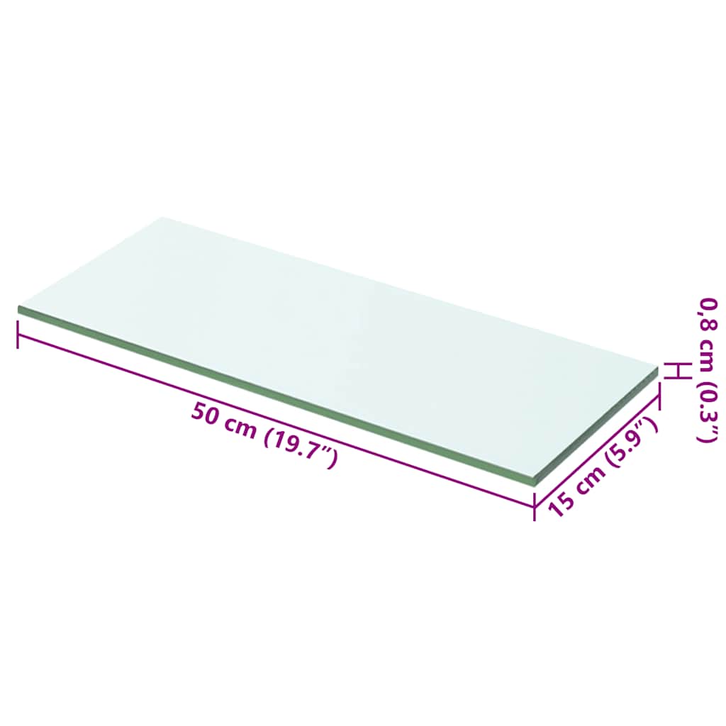 Wandschap transparant 50x15 cm glas is nu te koop bij PeponiXL, paradijselijk wonen!