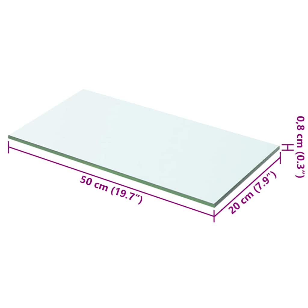 Wandschap transparant 50x20 cm glas is nu te koop bij PeponiXL, paradijselijk wonen!
