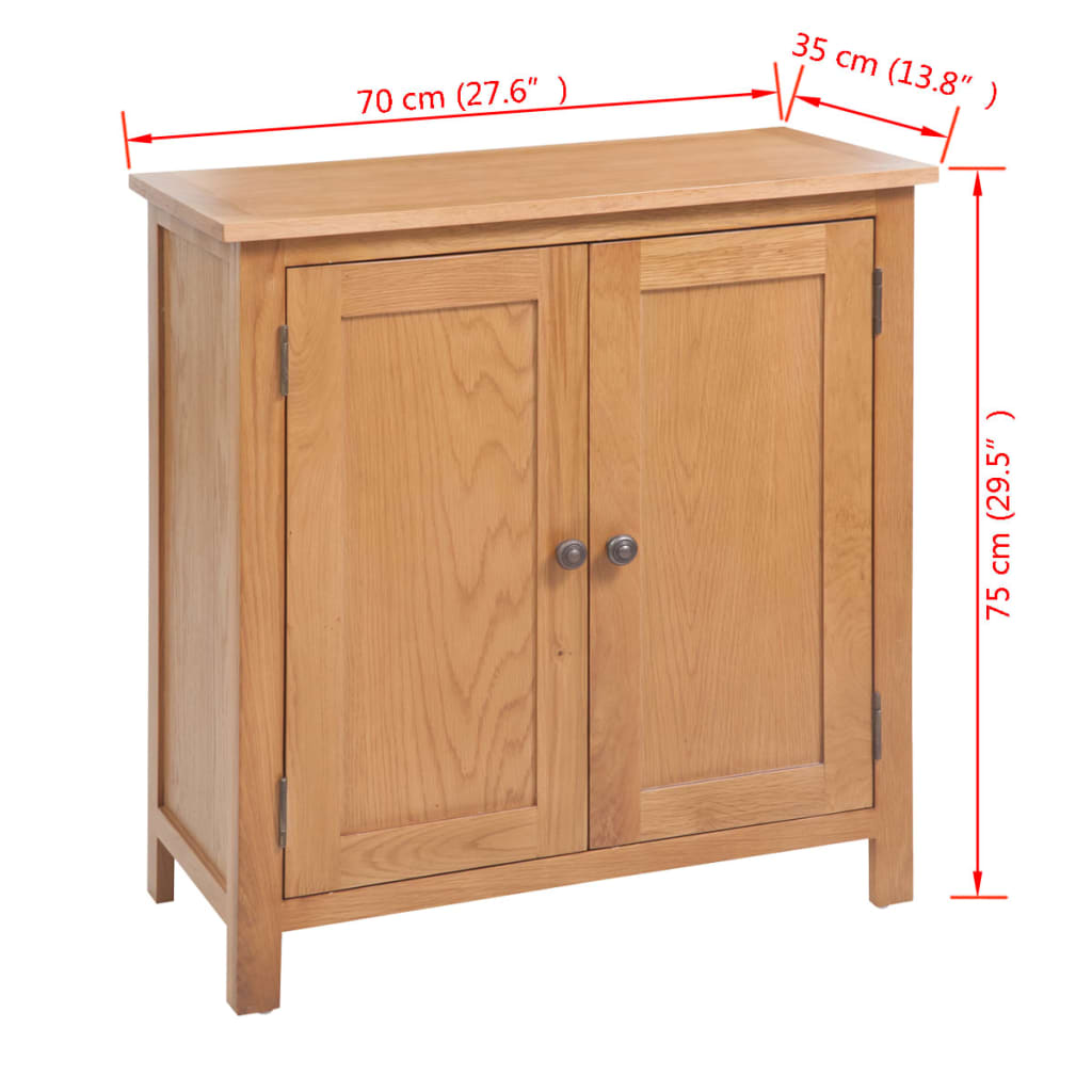 Dressoir 70x35x75 cm massief eikenhout is nu te koop bij PeponiXL, paradijselijk wonen!