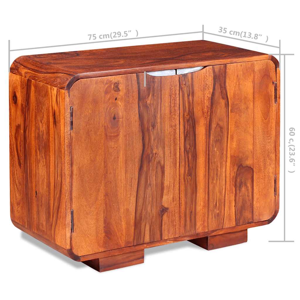 Dressoir 75x35x60 cm massief acaciahout is nu te koop bij PeponiXL, paradijselijk wonen!