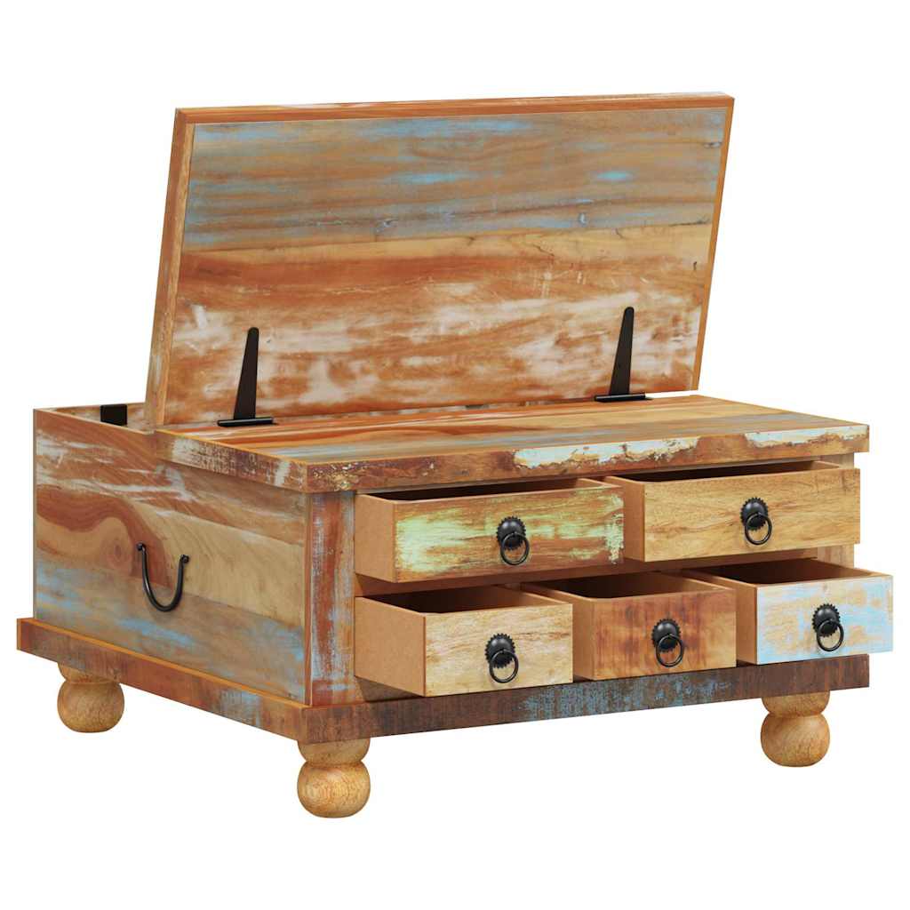 Salontafel 70x70x38 cm gerecycled hout is nu te koop bij PeponiXL, paradijselijk wonen!