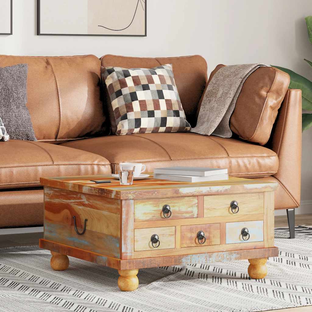Salontafel 70x70x38 cm gerecycled hout is nu te koop bij PeponiXL, paradijselijk wonen!