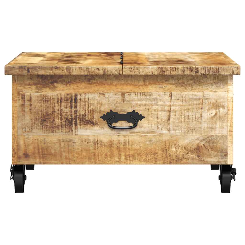 Salontafel 70x70x40 cm ruw mangohout is nu te koop bij PeponiXL, paradijselijk wonen!