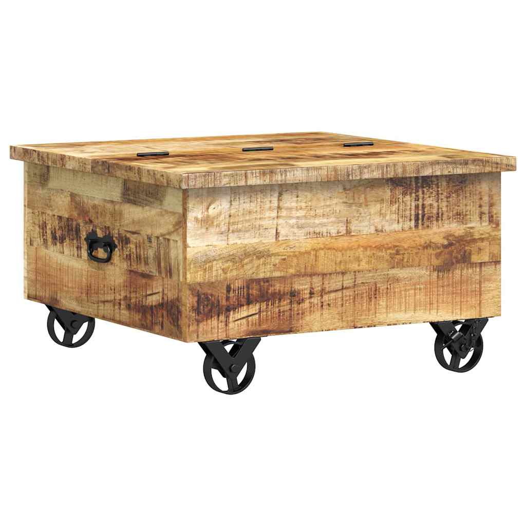 Salontafel 70x70x40 cm ruw mangohout is nu te koop bij PeponiXL, paradijselijk wonen!