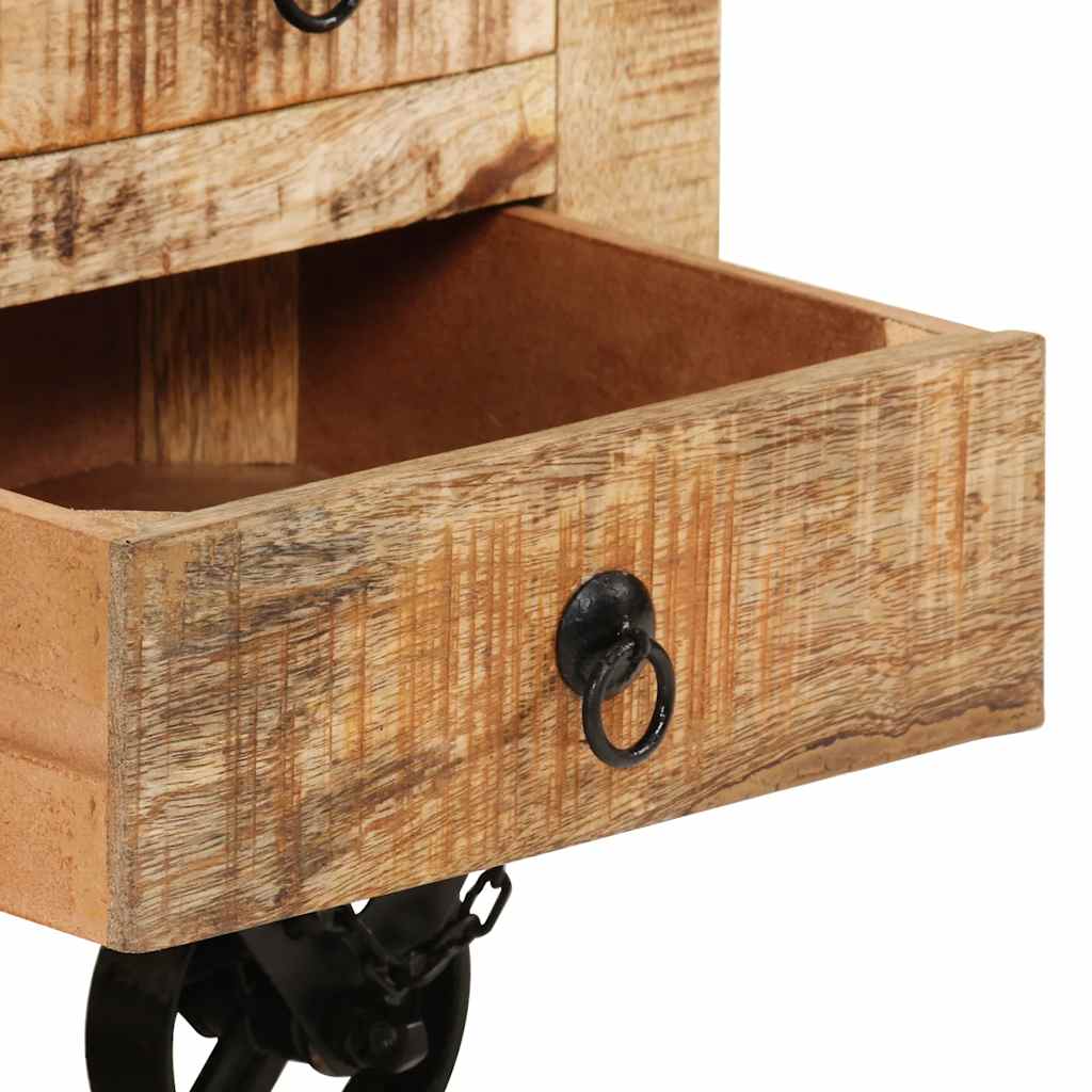 Salontafel 70x70x40 cm ruw mangohout is nu te koop bij PeponiXL, paradijselijk wonen!