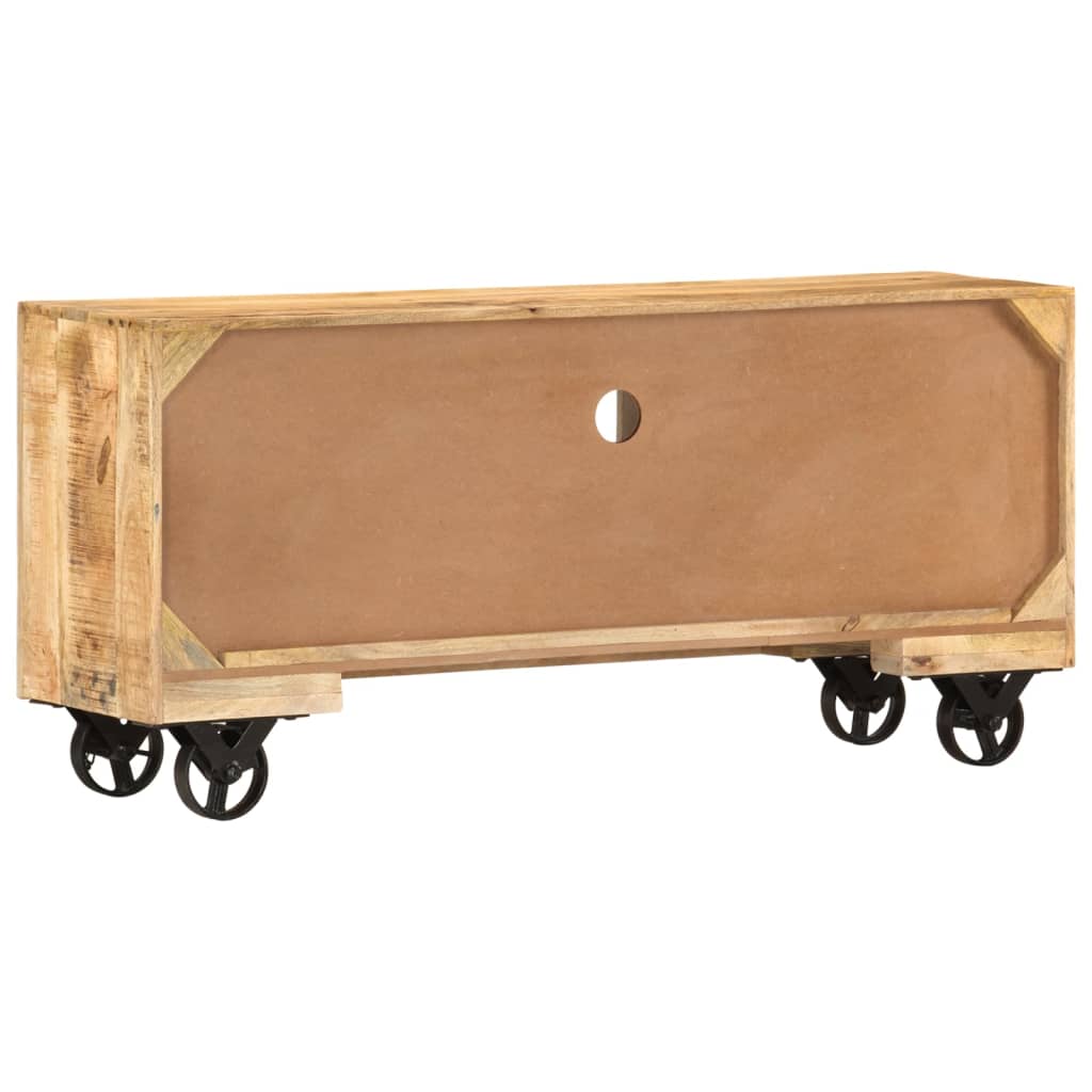 Tv-meubel 110x30x50 cm ruw mangohout is nu te koop bij PeponiXL, paradijselijk wonen!