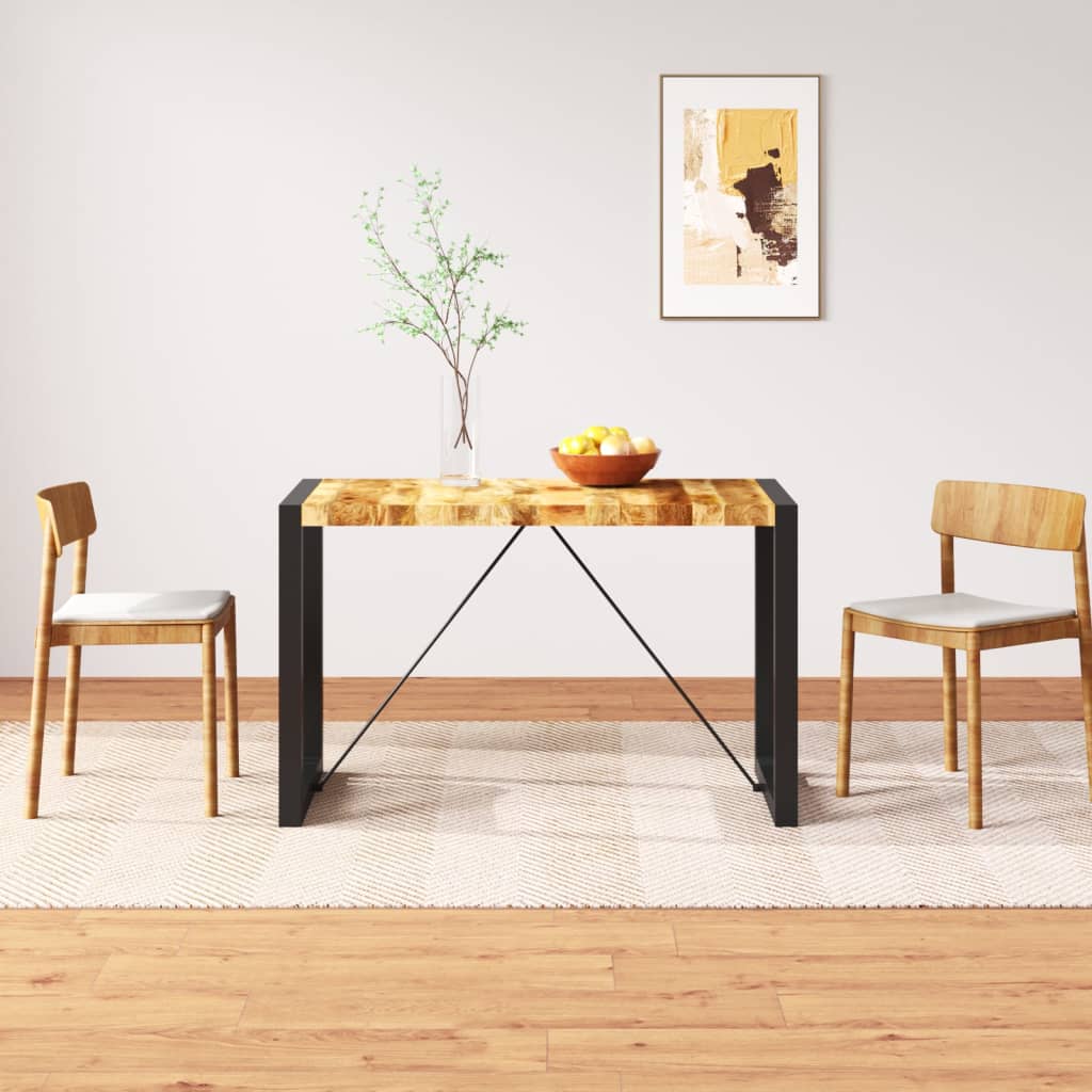 Eettafel 120 cm massief ruw mangohout is nu te koop bij PeponiXL, paradijselijk wonen!