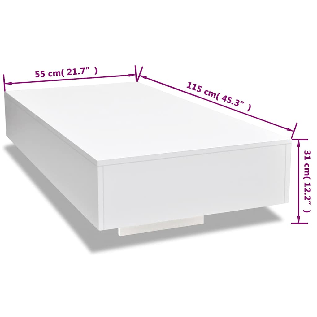 Salontafel hoogglans wit is nu te koop bij PeponiXL, paradijselijk wonen!