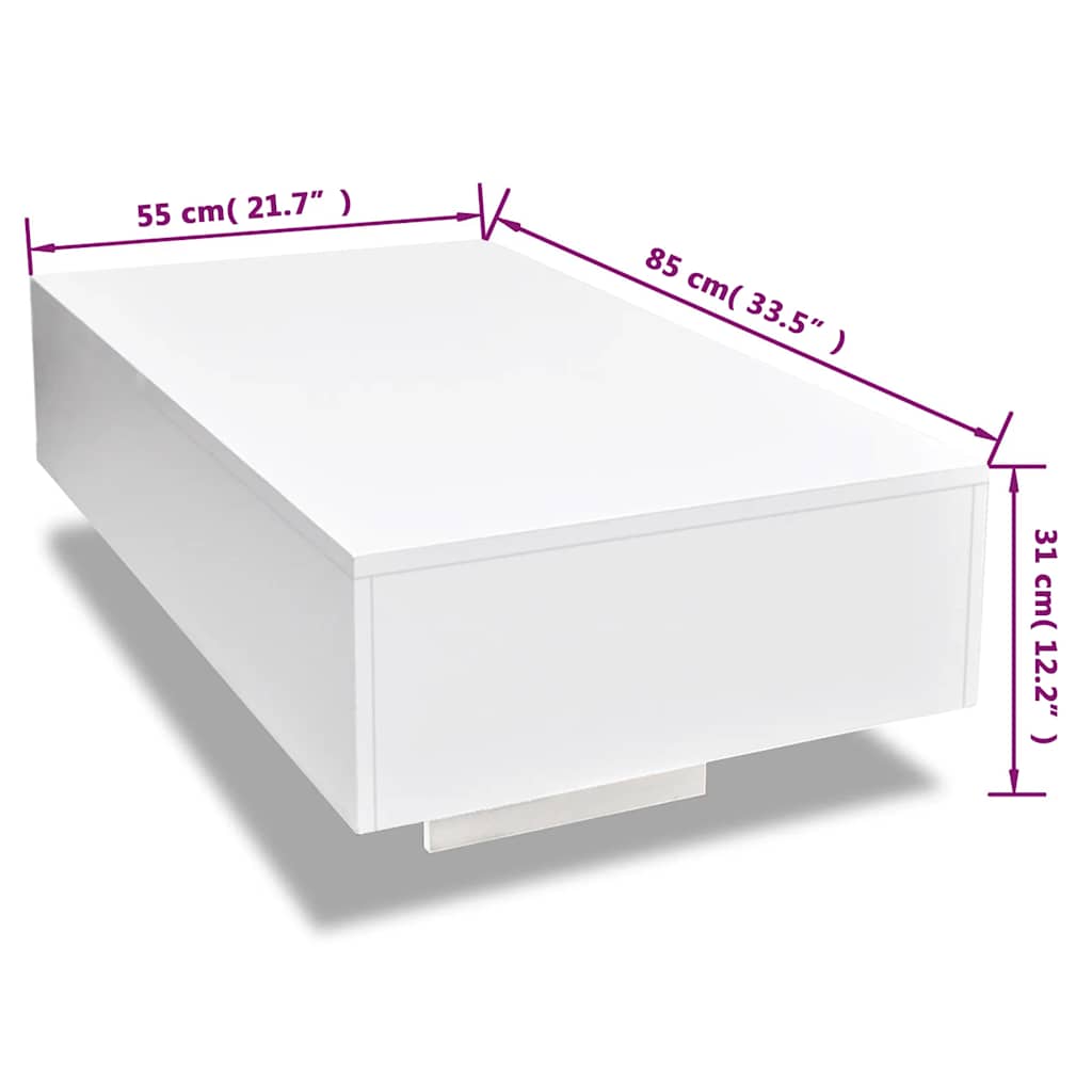 Salontafel hoogglans wit is nu te koop bij PeponiXL, paradijselijk wonen!