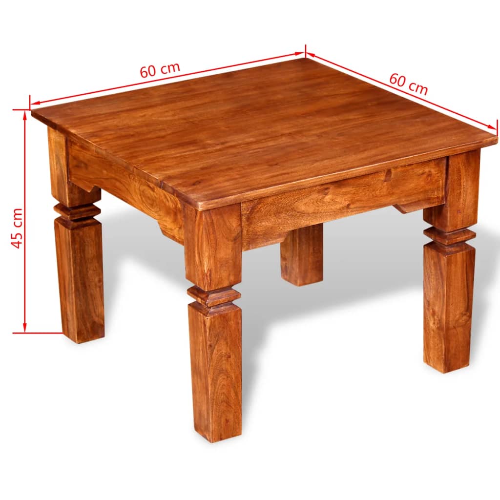 Salontafel 60x60x45 cm massief hout is nu te koop bij PeponiXL, paradijselijk wonen!