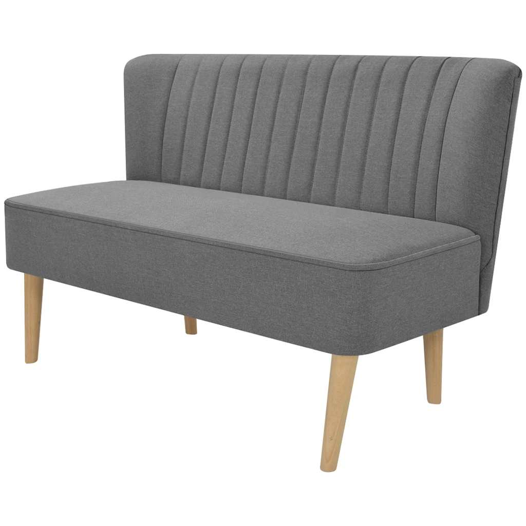 Bank 117x55,5x77 cm stof lichtgrijs is nu te koop bij PeponiXL, paradijselijk wonen!