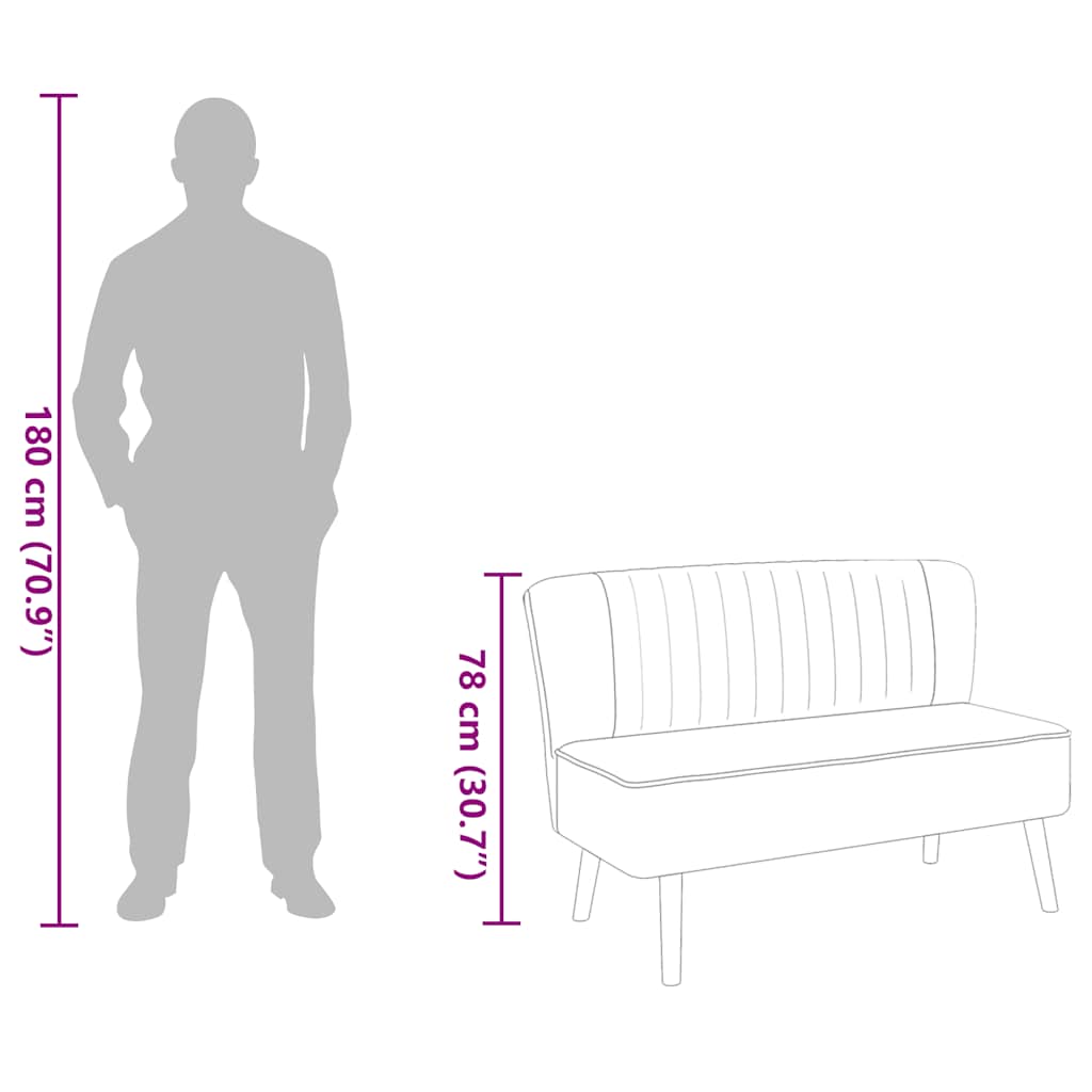 Bank 117x55,5x77 cm stof groen is nu te koop bij PeponiXL, paradijselijk wonen!