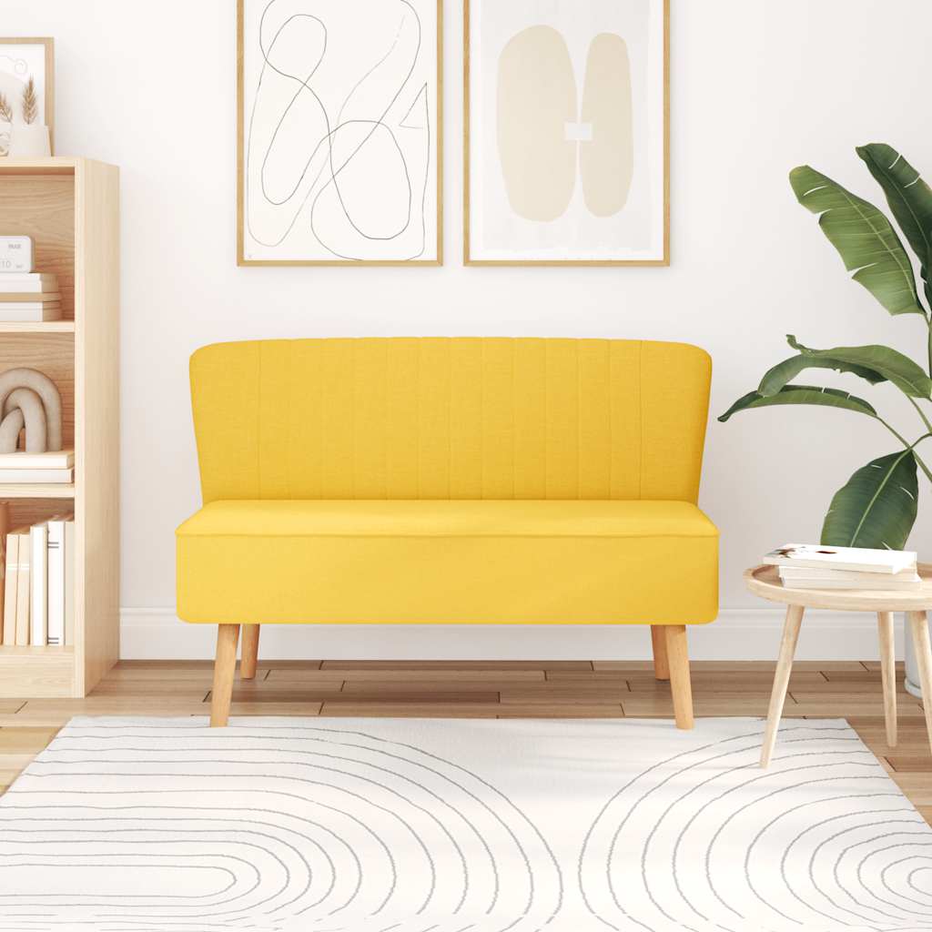 Bank 117x55,5x77 cm stof geel is nu te koop bij PeponiXL, paradijselijk wonen!