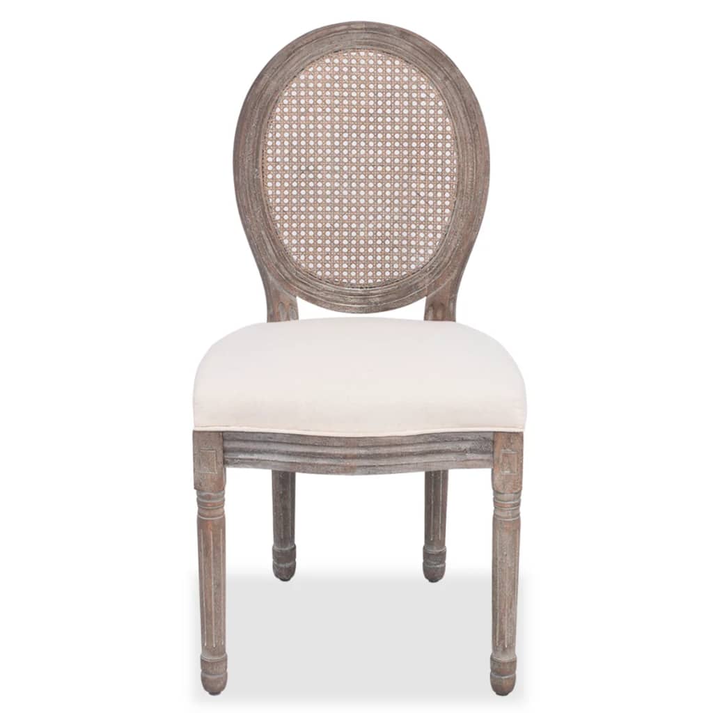 Eetkamerstoelen 4 st stof crèmekleurig is nu te koop bij PeponiXL, paradijselijk wonen!