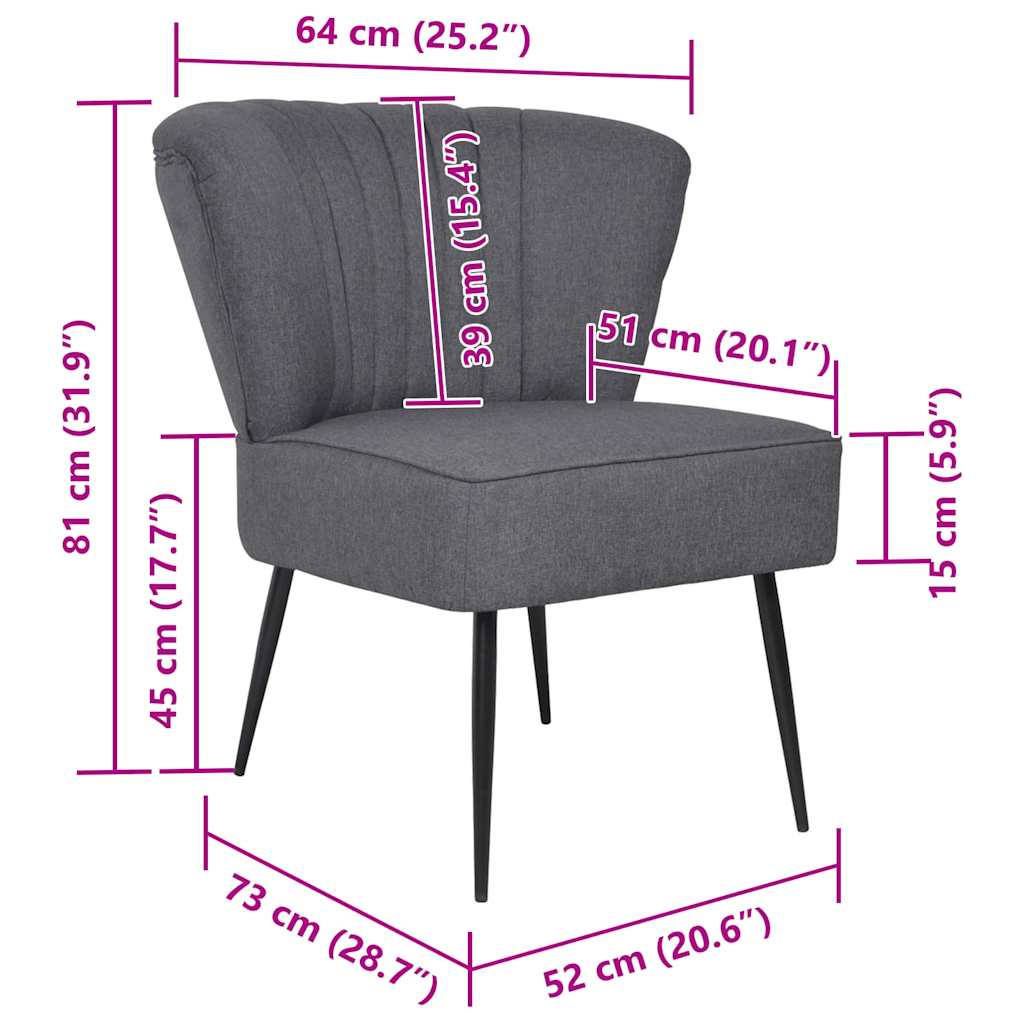 Cocktailstoel stof donkergrijs is nu te koop bij PeponiXL, paradijselijk wonen!