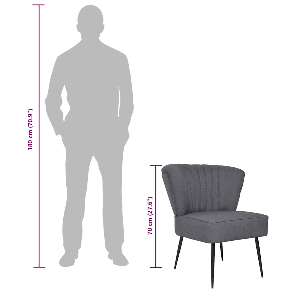 Cocktailstoel stof donkergrijs is nu te koop bij PeponiXL, paradijselijk wonen!