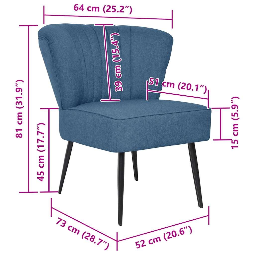 Cocktailstoel stof blauw is nu te koop bij PeponiXL, paradijselijk wonen!