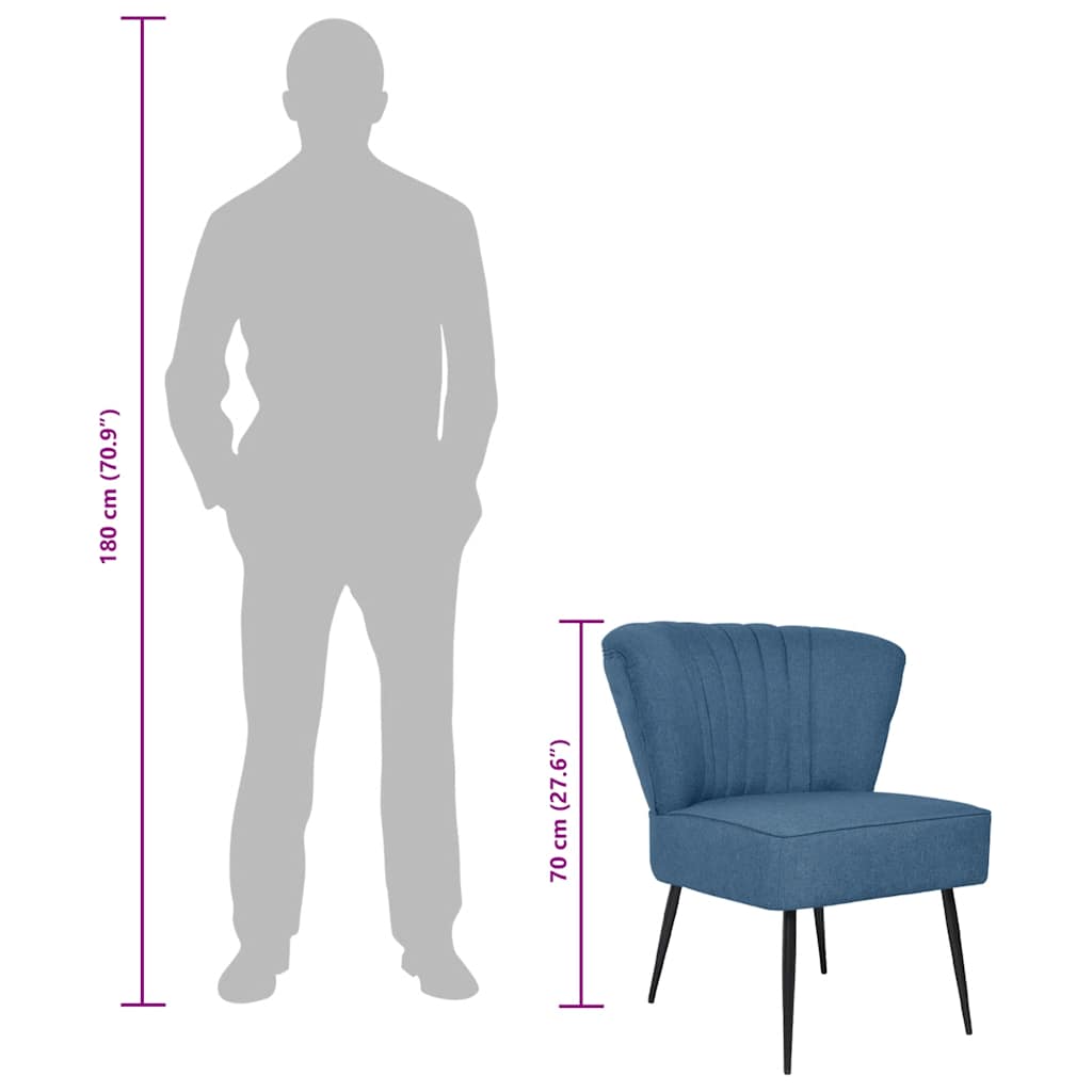 Cocktailstoel stof blauw is nu te koop bij PeponiXL, paradijselijk wonen!
