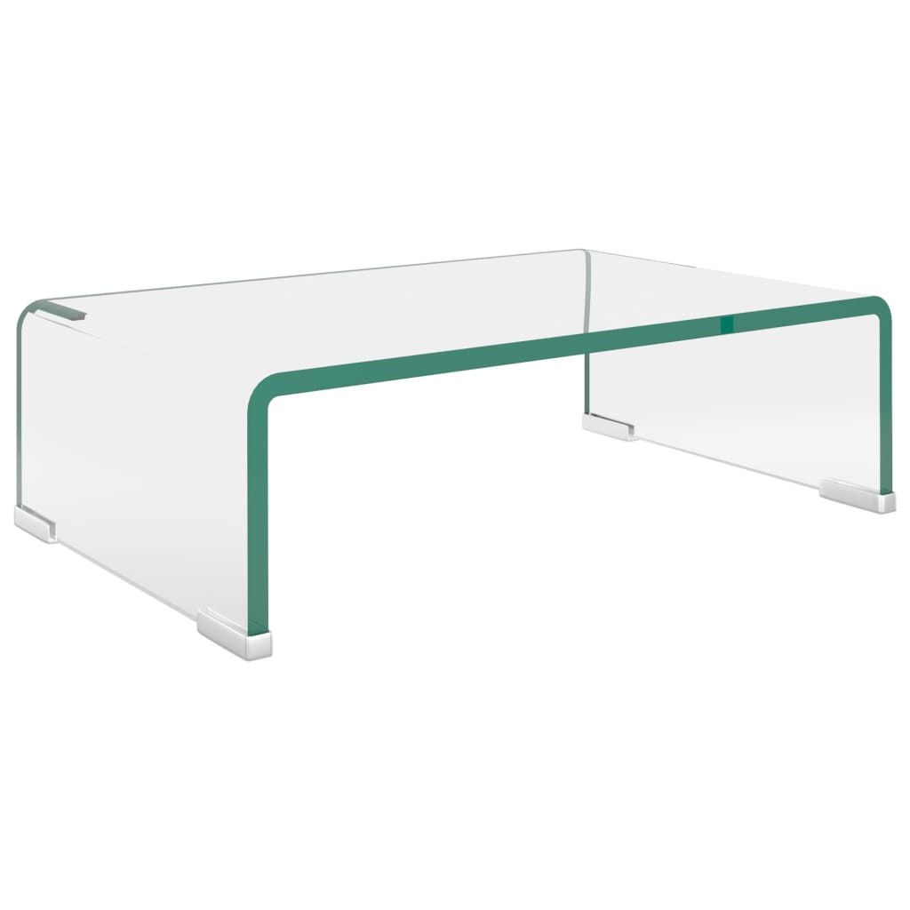 Tv-meubel/monitorverhoger transparant 40x25x11 cm glas is nu te koop bij PeponiXL, paradijselijk wonen!