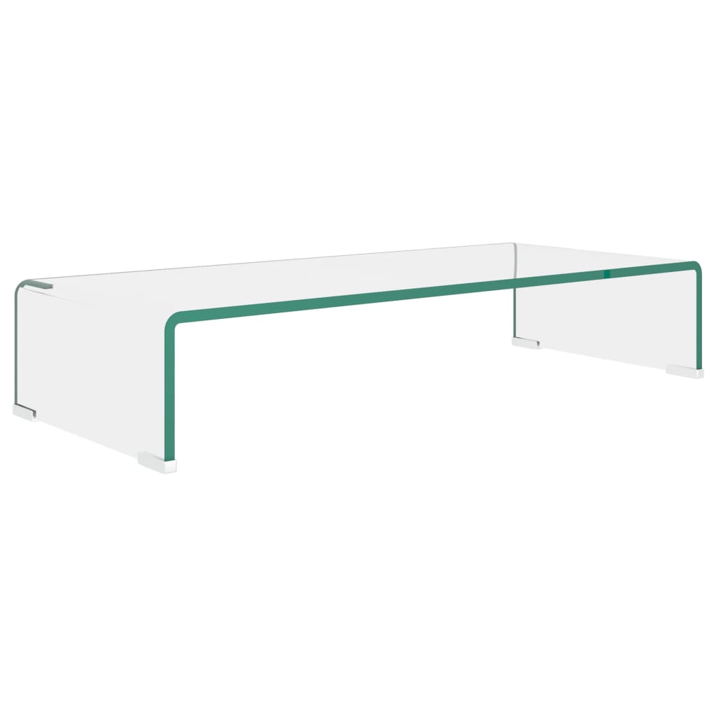 Tv-meubel/monitorverhoger transparant 70x30x13 cm glas is nu te koop bij PeponiXL, paradijselijk wonen!