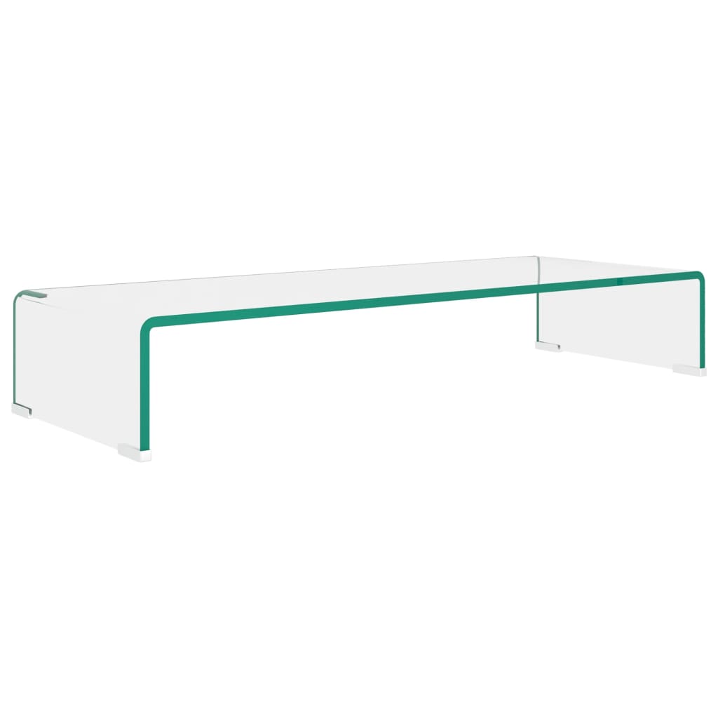 Tv-meubel/monitorverhoger transparant 80x30x13 cm glas is nu te koop bij PeponiXL, paradijselijk wonen!