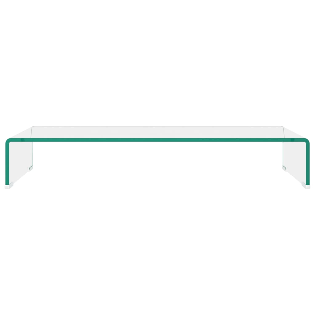 Tv-meubel/monitorverhoger transparant 80x30x13 cm glas is nu te koop bij PeponiXL, paradijselijk wonen!