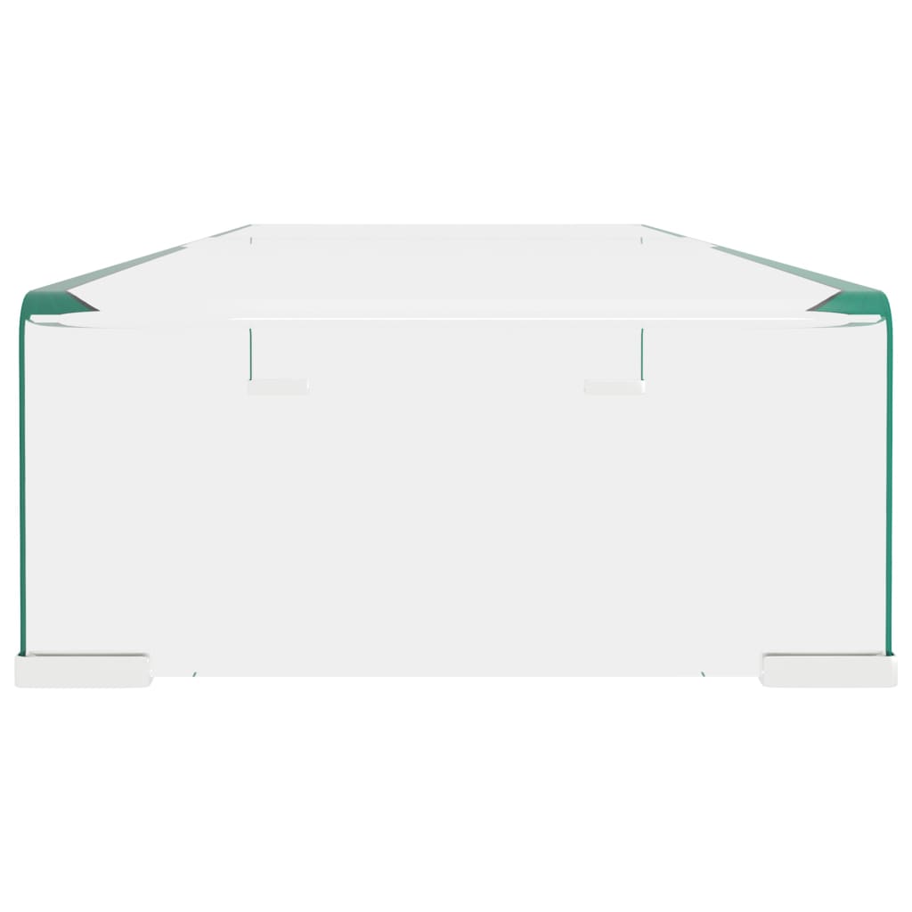 Tv-meubel/monitorverhoger transparant 80x30x13 cm glas is nu te koop bij PeponiXL, paradijselijk wonen!